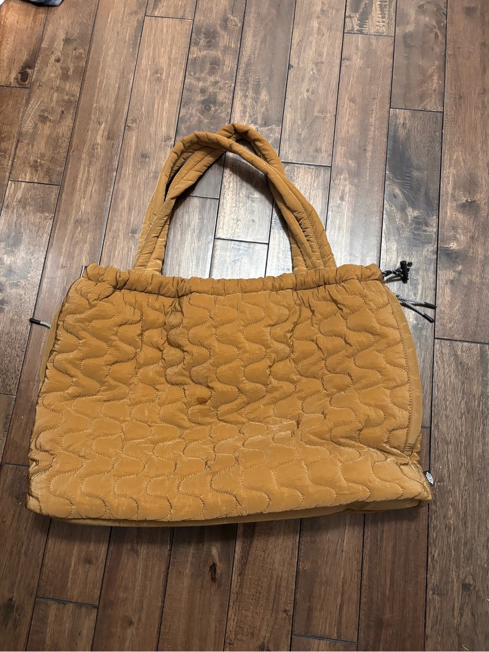 Free People Quilted Tote in Mustard